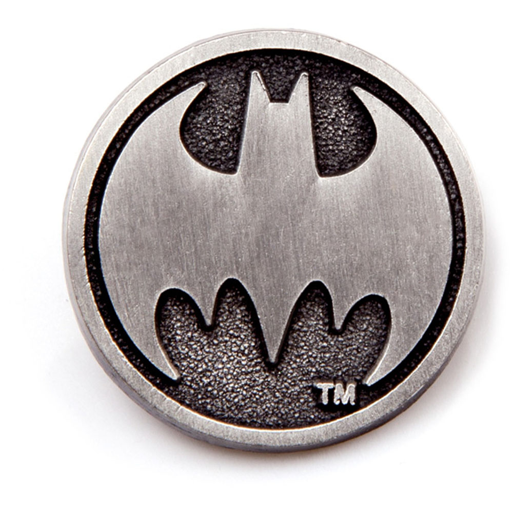 DC COMICS Batman Logo Metal Round Pin, Metallic Silver (JE0KDQBTM) |  Meroncourt