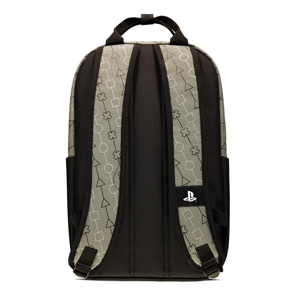 SONY Playstation Symbols All-over Print Backpack, Unisex, Grey/Black