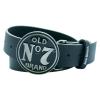 JACK DANIEL'S Leather Black Belt with Old No.7 Brand Logo Metal Circle Belt Buckle, Male, Large (BT001592JDS-L)