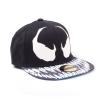 MARVEL COMICS Venom Mask Glow-in-the Dark Snapback Baseball Cap, Unisex, Black/White (SB030330SPN)