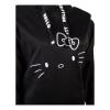 HELLO KITTY Side Buttons Hoodie, Female, Small, Black (HD521072HKT-S)