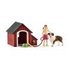 SCHLEICH Farm World Dog Kennel Toy Playset, 3 to 8 Years, Multi-colour (42376)