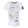 STAR WARS A New Hope TK-421 Imperial Army Helmet Grid View T-Shirt, Male, Small, White (TS748114STW-S)