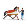 SCHLEICH Horse Club Mia's Vaulting Riding Set Toy Playset, 5 to 12 Years, Multi-colour (42443)