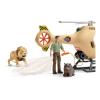 SCHLEICH Wild Life Animal Rescue Helicopter with Toy Figures & Accessories (42476)