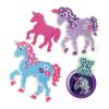 SES CREATIVE Children's Beedz Unicorn Fantasy Horses Glow-in-the-Dark Iron-on Beads Mosaic Set, 5 to 12 Years, Multi-colour (06115)