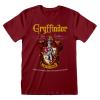 HARRY POTTER Gryffindor Crest Team Quidditch T-Shirt, Unisex, Large, Red (HAR00306TSCLL)