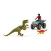 SCHLEICH Dinosaurs Quad Escape from Velociraptor Toy Playset, 4 to 10 Years, Multi-colour (41466)