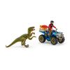 SCHLEICH Dinosaurs Quad Escape from Velociraptor Toy Playset, 4 to 10 Years, Multi-colour (41466)