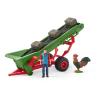SCHLEICH Farm World Hay Conveyor with Farmer Toy Playset, Multi-colour, 3 to 8 Years (42377)