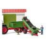 SCHLEICH Farm World Hay Conveyor with Farmer Toy Playset, Multi-colour, 3 to 8 Years (42377)