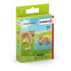 SCHLEICH Farm World Shiba Inu Mother and Puppy Toy Figure Set, Multi-colour, 3 to 8 Years (42479)