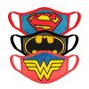 DC COMICS Justice League Symbols Face Mask (3-Pack Set), Unisex, Multi-colour (FM750752BAT)