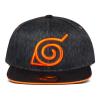 NARUTO SHIPPUDEN Logo Snapback Baseball Cap, Black/Orange (SB044326NRS)
