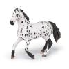 PAPO Horse and Ponies Black Appaloosa Horse Toy Figure, Three Years or Above, White/Black (51539)