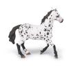 PAPO Horse and Ponies Black Appaloosa Horse Toy Figure, Three Years or Above, White/Black (51539)