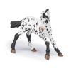 PAPO Horse and Ponies Black Appaloosa Foal Toy Figure, Three Years or Above, White/Black (51540)