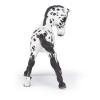 PAPO Horse and Ponies Black Appaloosa Foal Toy Figure, Three Years or Above, White/Black (51540)