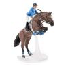PAPO Horse and Ponies Jumping Horse with Riding Girl Toy Figure, Three Years or Above, Multi-colour (51560)
