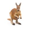 PAPO Wild Animal Kingdom Kangaroo with Joey Toy Figure, Three Years or Above, Brown (50188)