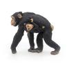 PAPO Wild Animal Kingdom Chimpanzee and Baby Toy Figure, Three Years or Above, Black (50194)