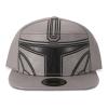 STAR WARS The Mandalorian Bounty Hunter Helmet Novelty Cap, Grey/Black (NH837124STW)