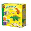 SES CREATIVE Dinosaurs Wooden Skeletons Modelling Dough Set, 3 Years and Above (00418)