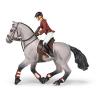 PAPO Horses and Ponies Competition Horse and Horsewoman Toy Figure, Three Years or Above, Grey (51563)