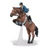 PAPO Horses and Ponies Jumping Horse and Horseman Toy Figure, 3 Years or Above, Multi-colour (51562)