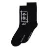 NARUTO SHIPPUDEN Sasuke Symbol Crew Socks (3PK), Male, 43/46, Black/White (CR206027NRT-43/46)