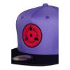 NARUTO SHIPPUDEN Sasuke Symbol Patch Snapback Baseball Cap, Purple/Black (SB183526NRT)