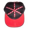MARVEL COMICS Deadpool Metal Badge Logo Snapback Baseball Cap, Grey/Red (SB097580DEA)