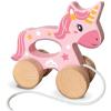 SES CREATIVE Tiny Talents Push and Pull 2-in-1 Wooden Unicorn (13137)