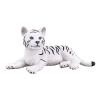 MOJO Wildlife & Woodland White Tiger Cub Lying Down Toy Figure, Black/White (387015)