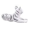 MOJO Wildlife & Woodland White Tiger Cub Lying Down Toy Figure, Black/White (387015)