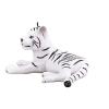 MOJO Wildlife & Woodland White Tiger Cub Lying Down Toy Figure, Black/White (387015)