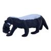 MOJO Wildlife & Woodland Honey Badger Female with Cub Toy Figure, Black/White (387153)