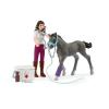 SCHLEICH Horse Club Horse Care with Trakehner Foal Toy Playset (42752)