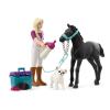 SCHLEICH Horse Club Horse Grooming with Appaloosa Foal Toy Playset (42755)