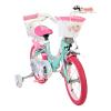 VOLARE Unicorn Green 14-Inch Girls Children's Bike (61478)