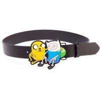 ADVENTURE TIME Black Belt with Jake & Finn 2D Buckle, Male, Extra Large (BT0MW8ADV-XL)