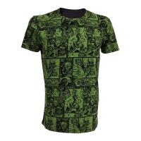 MARVEL COMICS Incredible Hulk Classic Green Comic Strip T-Shirt, Male, Medium, Green/Black (TS210805MAR-M)