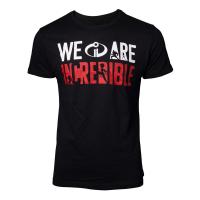 DISNEY The Incredibles 2 We Are Incredible T-Shirt, Male, Medium, Black (TS077214INC-M)