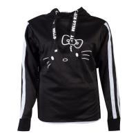 HELLO KITTY Side Buttons Hoodie, Female, Small, Black (HD521072HKT-S)