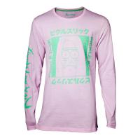 RICK AND MORTY Japan Pickle Long Sleeve Shirt, Male, Small, Pink (LS708685RMT-S)