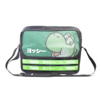 NINTENDO Super Mario Bros. Yoshi Taped Messenger Bag, Black/Green (MB132182NTN)