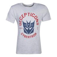 HASBRO Transformers Decepticons Cybertron T-Shirt, Male, Medium, Grey (TS077284HSB-M)