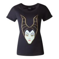 DISNEY Maleficent Face T-Shirt, Female, Extra Large, Black (TS461745MMA-XL)