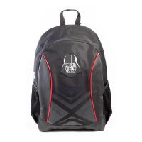 STAR WARS A New Hope Classic Darth Vader Mask Badge with Tiefighter Design Backpack, Unisex, Black/Red (BP032051STW)