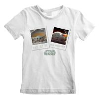 STAR WARS The Mandalorian First Day Out Kid's T-Shirt, Unisex, Large, Size 7 to 8, White (MAN00846TKWLL)